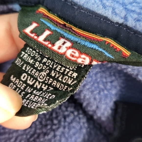 VTG LL Bean 80s Oversized Fleece Pullover - Picture 7 of 10